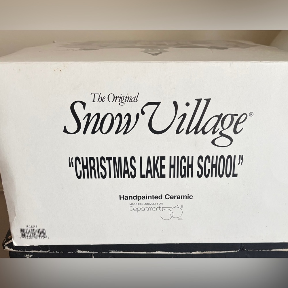 Vintage Department 56 Snow Village “Christmas Lake High School” - Picture 2 of 8